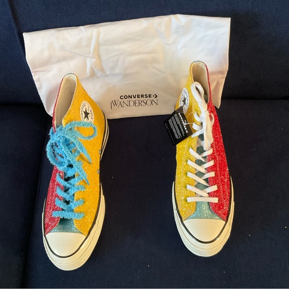 Converse x JW Anderson NWT glitter hi tops - Picture 1 of 12